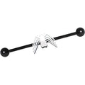 Licensed Marvel Black PVD White Spiderman Logo Industrial Barbell 38mm