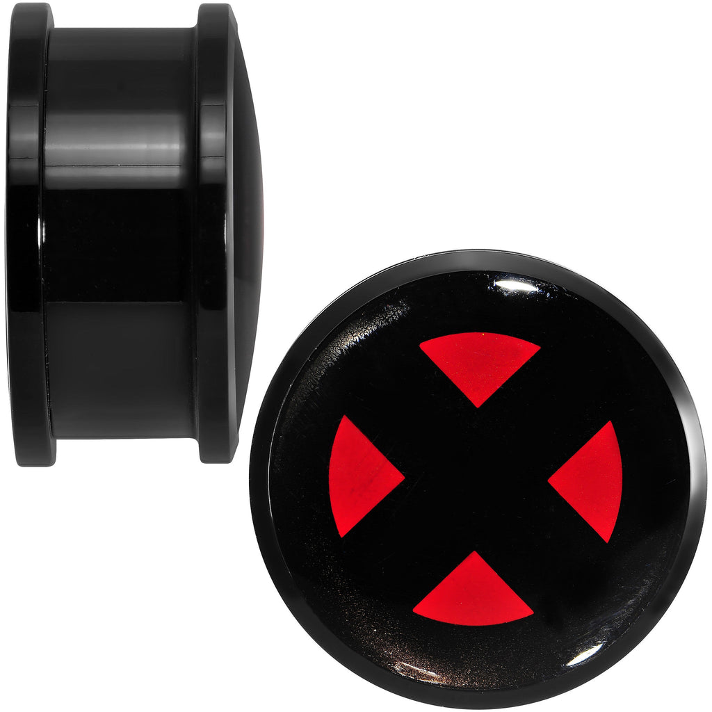 7/8 Licensed X-Men Logo Acrylic Screw Fit Plugs Set
