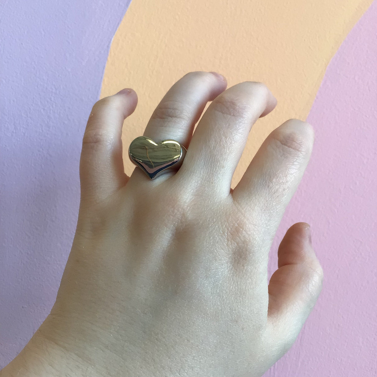 Y2K Heart Titanium Ring