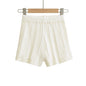 Versatile Solid-Color Tight Knitted Shorts
