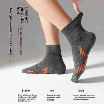 Combed Cotton Antibacterial Mens Mid-Calf Socks For Spring Autumn And Winter
