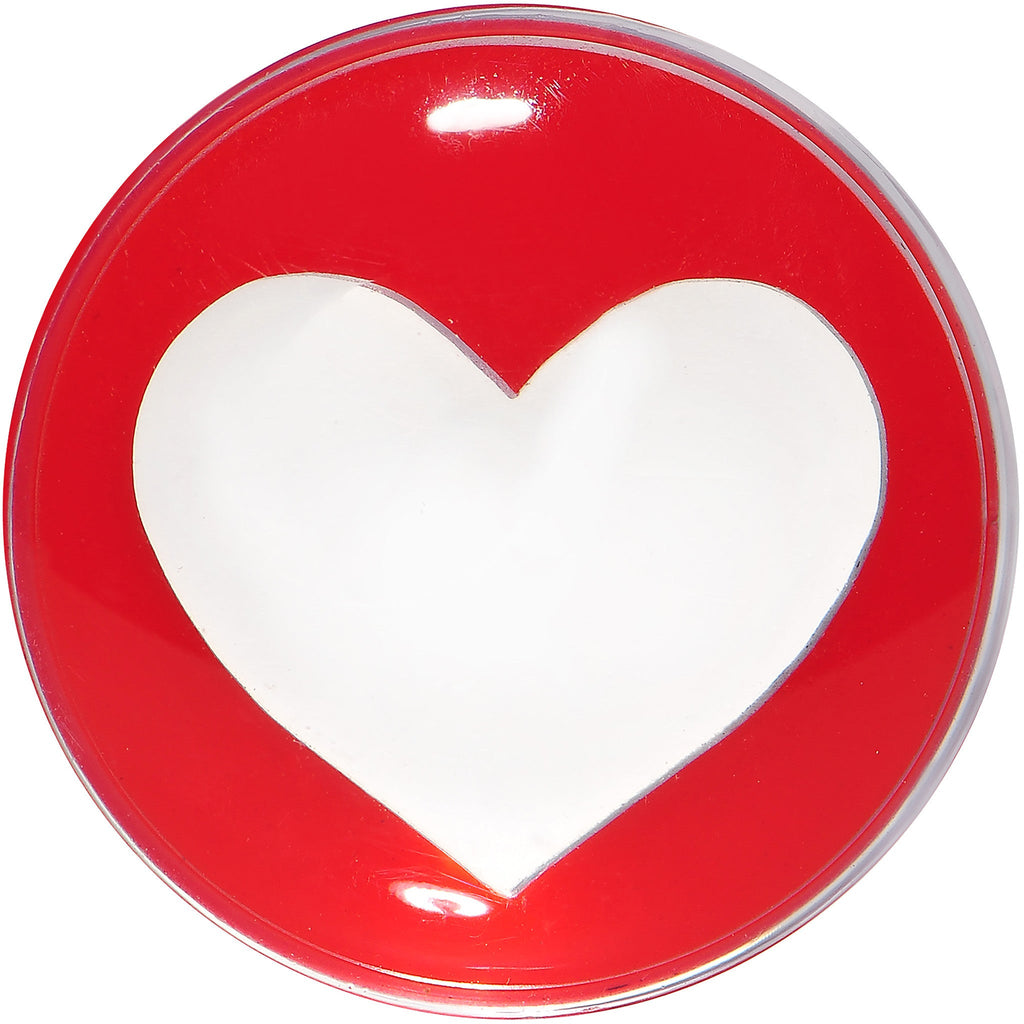 20mm Clear Red Acrylic Adoring Heart Saddle Plug