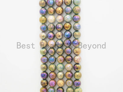 Mystic Plated Faceted Indian Agate Beads, SKU#U426