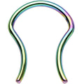 16G 5/8 Rainbow Anodized Titanium Septum Retainer