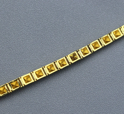 CZ Pyramid Buckle Bracelet, Sku#B197