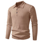 Twist-knit Cardigan Solid-color Lapel-neck Knit Sweater