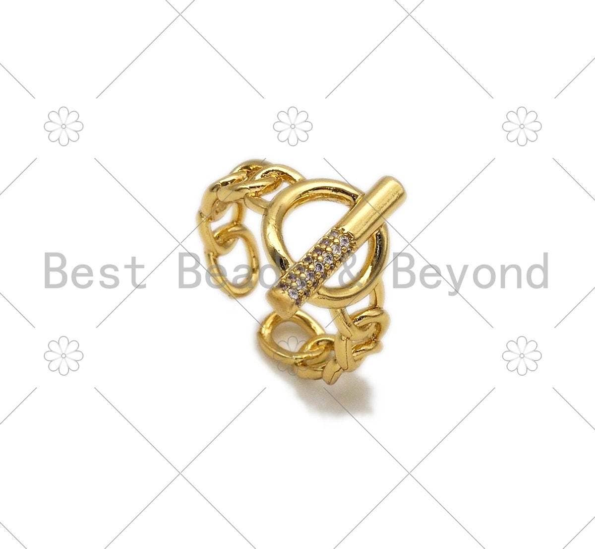 CZ Bar Statement Ring, Sku#LD141