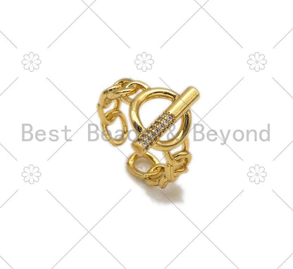 CZ Bar Statement Ring, Sku#LD141