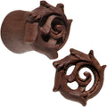 0G Organic Wood Rebirth Hand Carved Plug Set