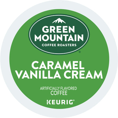 Green Mountain Coffee Caramel Vanilla Cream Keurig Single-Serve K-Cup pods, Light Roast Coffee, 48 Count