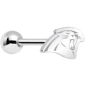 Officially Licensed Carolina Panthers Cut Out Barbell Tongue Ring