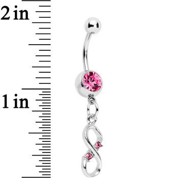 Pink Gem Infinite Hope Dangle Belly Ring