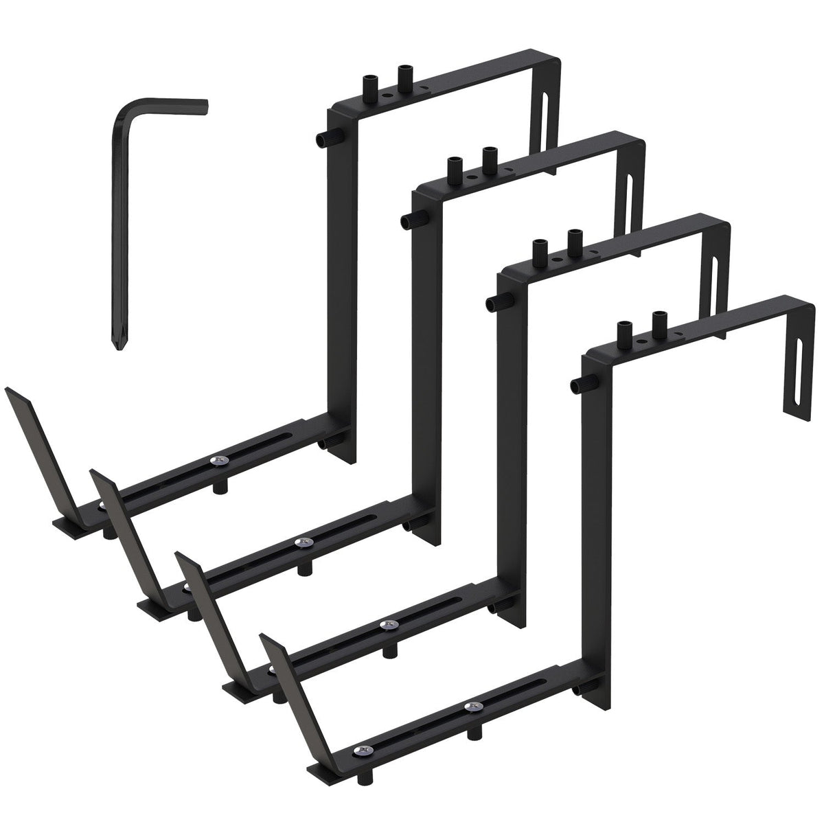 Adjustable Planter Box Brackets for Windowsills