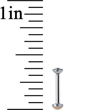 18G 1/4 Handmade Labret Created with Crystals 2.5mm
