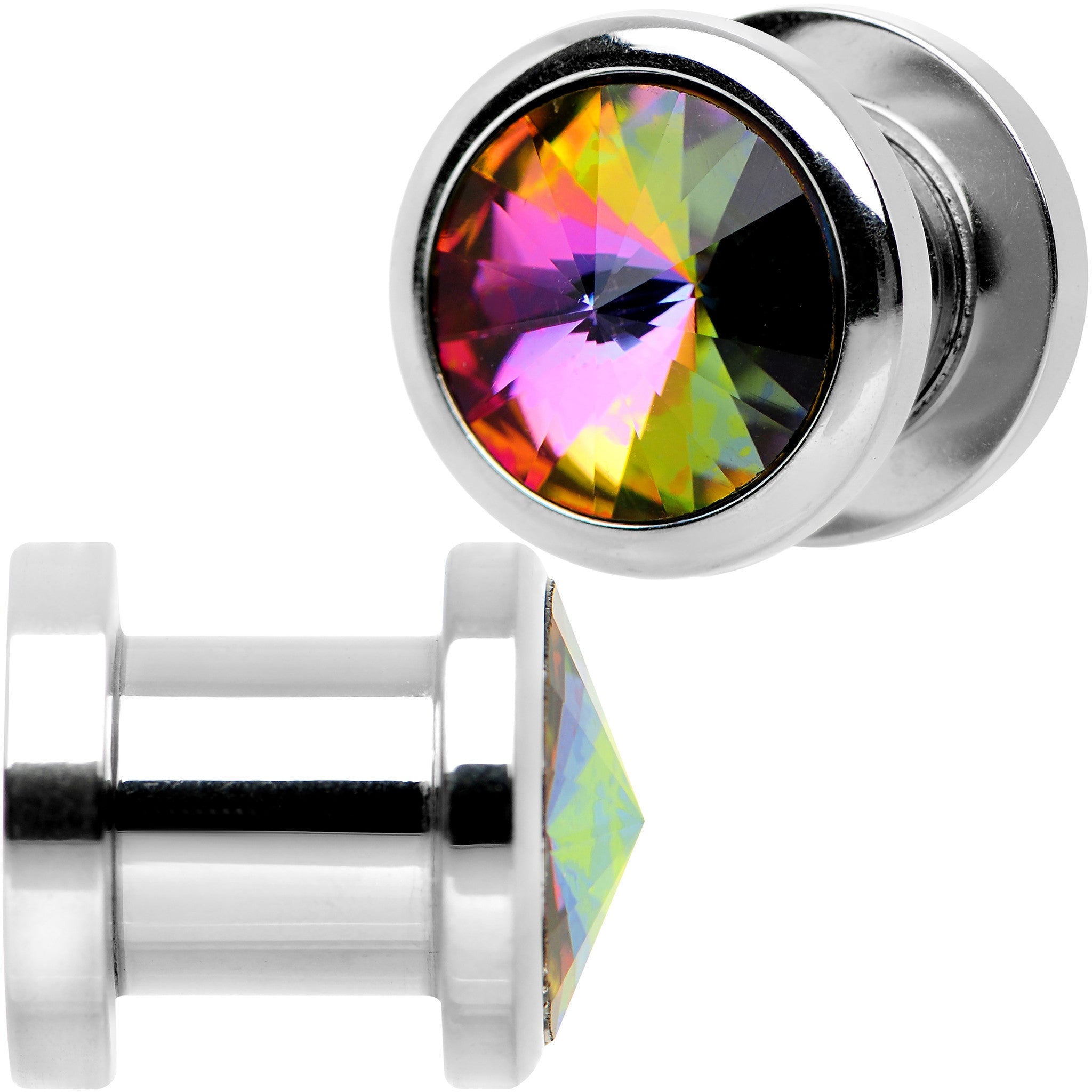 2G Stainless Steel Vitrail Medium Screw Fit Plug Set