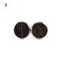 Round Black Walnut Wood French Cufflinks
