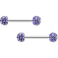 14G 9/16 Purple Ferido Purple Ball Ends Nipple Barbell Set