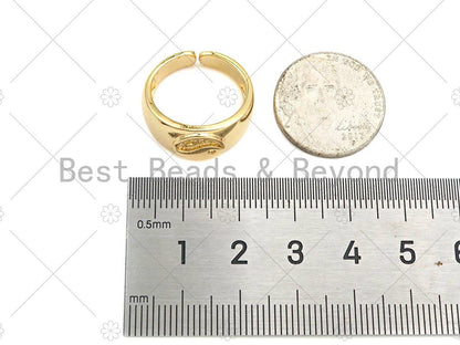 Gold YinYang Signet Ring, Sku#X198