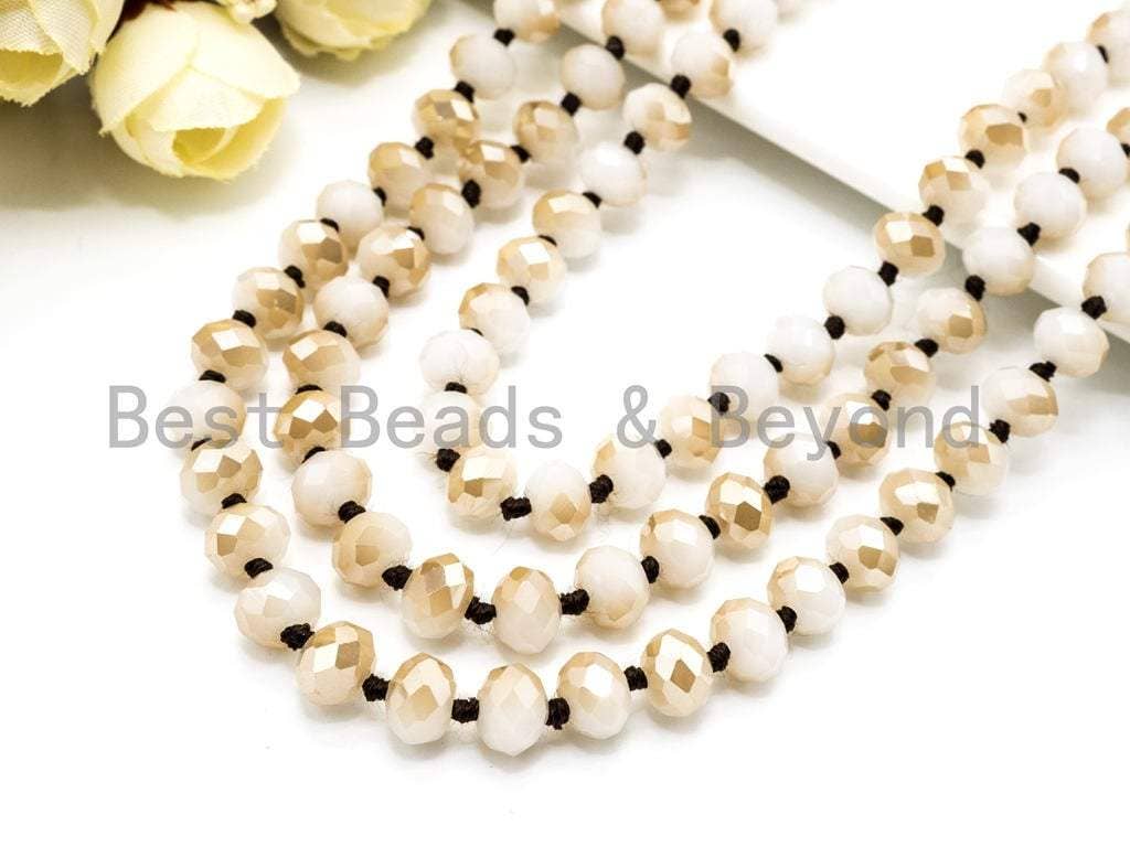 36"/60" Long-Knotted Champagne White, SKU#D11