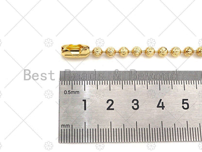 Carved 4mm Ball Beads Necklace Bracelet/Necklace,Sku#LD74