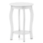 15 Inch 2-Tier Round End Table with Storage Shelf