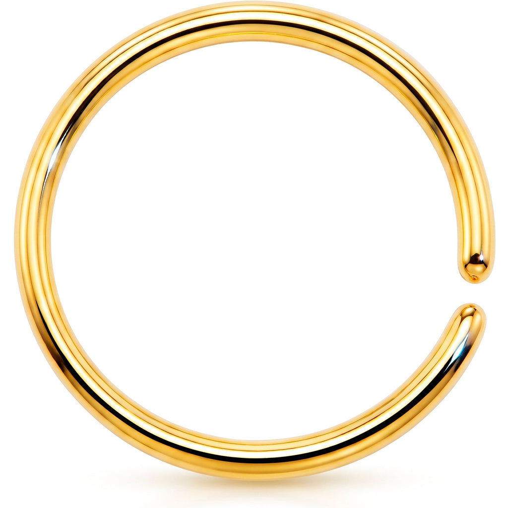 18G 3/8 Gold IP Annealed Steel Seamless Circular Ring