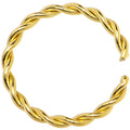 18G 5/16 Gold IP Annealed Steel Seamless Braided Circular Ring