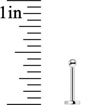 18G 5/16 2mm Steel Ball Internally Threaded Labret Monroe Tragus