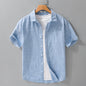 Summer Mens Clothing Simple Versatile Short-sleeve Shirt