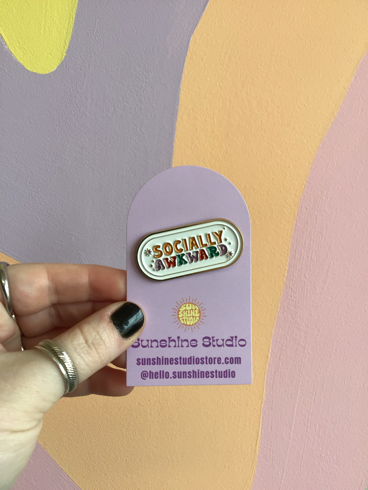 Socially Awkward Enamel Pin