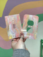 Pink Yellow and White Marble Outlet Cover