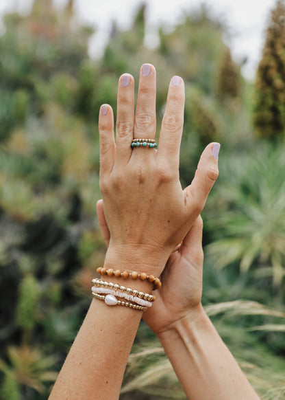 Pure Sea Shell + 14k Gold Filled || Stretch Anklet or Bracelet