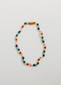 Raw Baltic Amber and Pearl Necklace + Sweet Pink Gemstones