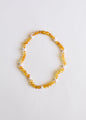 Raw Honey Baltic Amber + Pearl Halo || Necklace