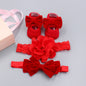 Flower Baby Girl Headband Socks Set Shoes With  Crown Bows Newborn Headbands For Girls Turban Baby Hair Accessories