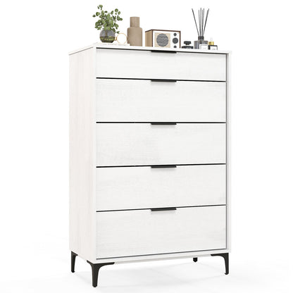 5-Drawer Dresser with Interlock System for Bedroom Living Room