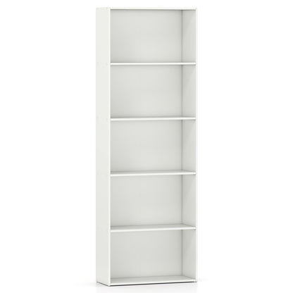 5-Shelf Storage Bookcase Modern Multi-Functional Display Cabinet