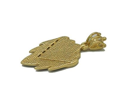 CZ Enamel Virgin Mary on Triangle Shape with Crown Charm, Sku#LD284