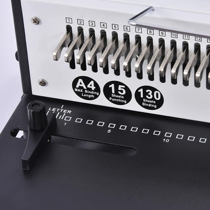 Adjustable Hole Punching Iron Ring Binding Machine
