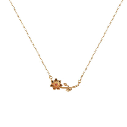 December Birth Flower 3D Pendant Necklace