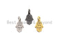 Hollow Out Hamsa Hand Shaped Pendant/Charm, Cubic Zirconia P