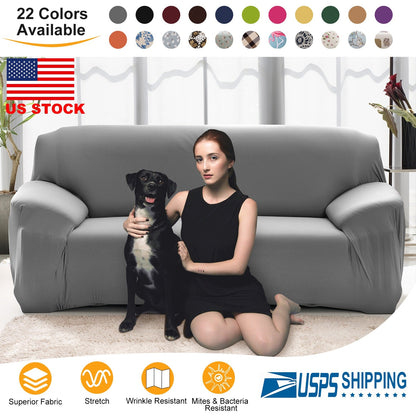 Printed Stretch Sofa Cover for 1-Seater - Slim Fit