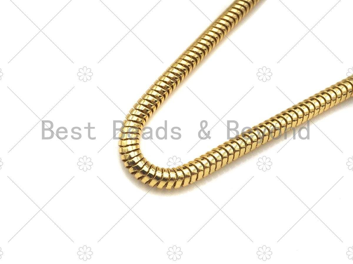 3mm Snake Chain Necklace, 19''/21'', Sku#JD02