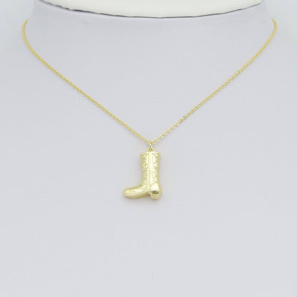 Gold Silver 3D Boots Shape Charm Pendant, Sku#A442
