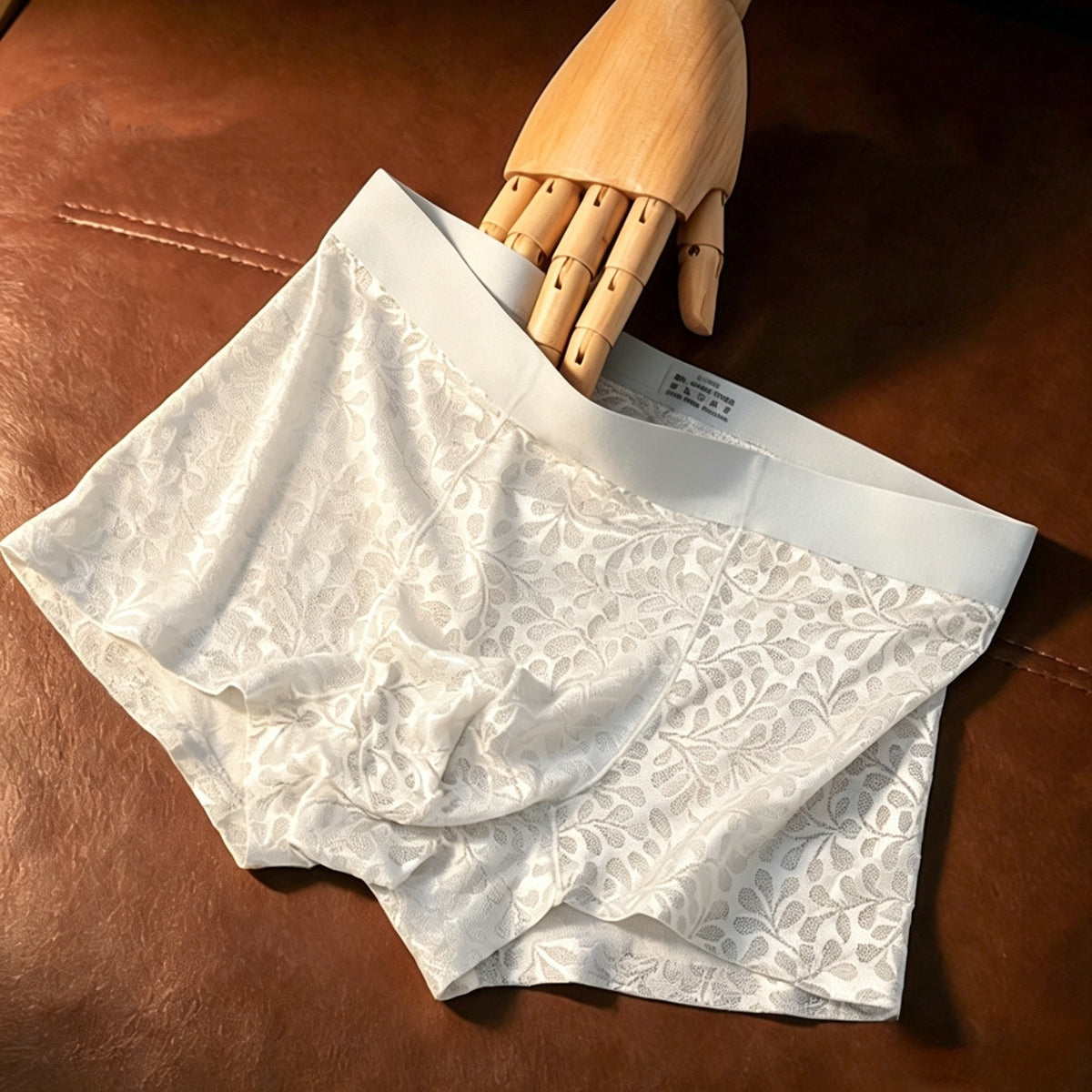 Seamless Ice-silk Mens Underwear Bare-feel Lace Sexy