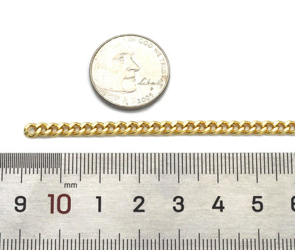cuban chain by yard, Thin curb chain, sku#LD347