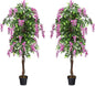 6-Feet Artificial Wisteria Silk Indoor-Outdoor Tree