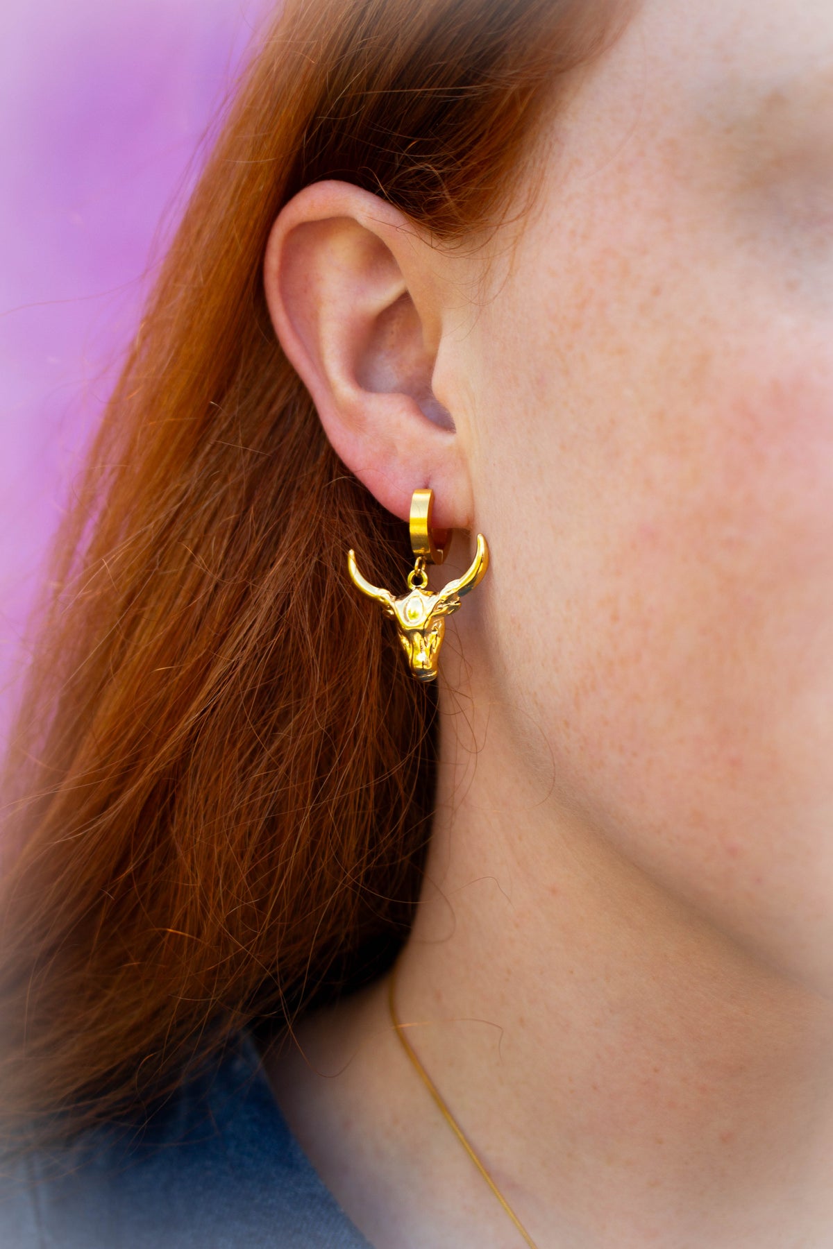 Titanium Longhorn Charm