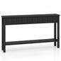 60 Inch Long Sofa Table with 4 Drawers and Open Shelf for Living Room
