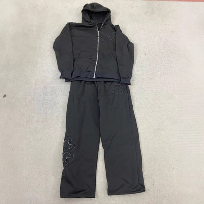 Loose-fit Tailored Hooded Zip-up Sweatshirt Jacket